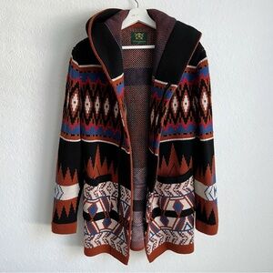 One In A Million Hooded Thick Knit Cardigan Sweater – Aztec Southwestern-Medium